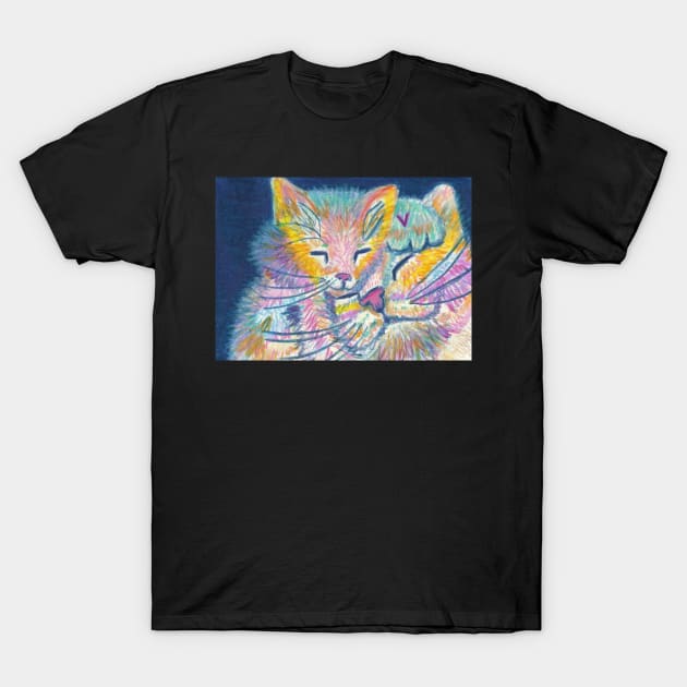 abstract colorful cats T-Shirt by SamsArtworks